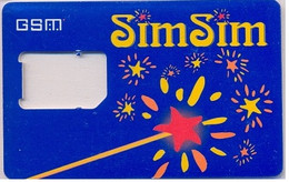 AZERBAIDJAN GSM Card  : AZE02 -- GSM SimSIm Fireworks Blue USED - Azerbeidzjan