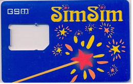 AZERBAIDJAN GSM Card  : AZE02 -- GSM SimSIm Fireworks Blue USED - Azerbaïjan