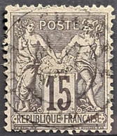 FRANCE 1876 - Canceled - YT 77 - 15c - 1876-1898 Sage (Type II)