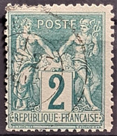 FRANCE 1876 - Canceled - YT 74 - 2c - 1876-1898 Sage (Tipo II)