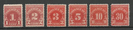 USA 1931-1956 Postage Due Portomarken Michel 45 - 50 MNH/MH - Strafport