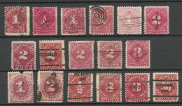 USA 1879-1916 Lot Postage Due Stamps Portomarken O Incl. Pre-cancels - Strafport