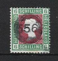 1884 HELIGOLAND 6 SCH. BERLINER REPRINT OF MICHEL: 4 USED - Héligoland