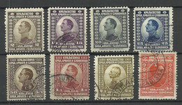 Jugoslawien SLOWENIEN Slovenia 1921 - 8 Stamps From Set Michel 145 - 158, Mint & Used - Other & Unclassified