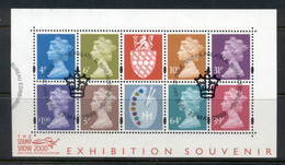 GB 2000 Stamp Show Machin MS CTO - Gebraucht
