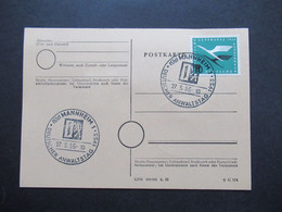 BRD 1955 Lufthansa Nr. 206 Blanko PK Mit SST Mannheim Deutscher Anwaltstag 1955 Rücks. Nr. 210 Vom Oberrand! - Cartas