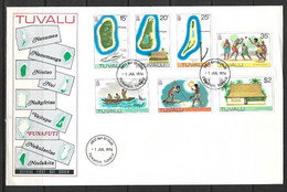 TUVALU 1976 FDC COURANTS    YVERT N°23/36 - Tuvalu