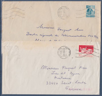 Roumanie 2 Enveloppes Destination France 17.12.80 Et 25.12.85 - Lettres & Documents