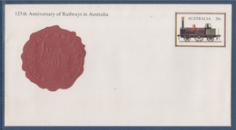 Anniversaire Des Trains En Australie Entier Melbourne & Hobsons-Bay En 1854 - Interi Postali