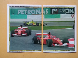 FERRARI -Autocollant 120: M. Schumacher Und R. Barrichello - Sepang - STICKERS ITALIA PANINI - FORMAT  6,4 X 8,8 - Automobile - F1