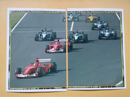 FERRARI - Autocollant 145: M. Schumacher & R. Barrichello - 1. Und 2. -2 STICKERS ITALIA PANINI - FORMAT  6,4 X 8,8 - Automobile - F1