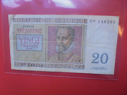 BELGIQUE 20 Francs 03-04-1956 Circuler - 20 Francos