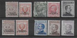 TRIPOLI - YT N° 1/10 * MLH (YT N°3 OBLITERE) - COTE = 50 EUR. - Tripolitaine