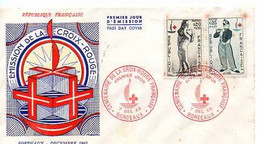 F 13  1963 Lettre 1ER JOUR - Croix Rouge