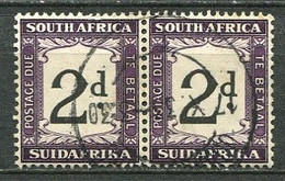 Union Of South Africa Postage Due, Südafrika Portomarken Mi# 24  Gestempelt/used - Pair - Strafport