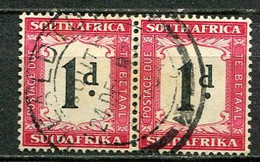 Union Of South Africa Postage Due, Südafrika Portomarken Mi# 23 Gestempelt/used - Pair - Strafport