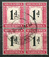 Union Of South Africa Postage Due, Südafrika Portomarken Mi# 23 Gestempelt/used - 4block - Segnatasse