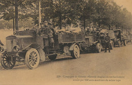 Guerre 14 . Convoi Anglais De Ravitaillement . Camion Lorry . Truck . Cachet Controle Toulouse . Censure ? - Camions & Poids Lourds