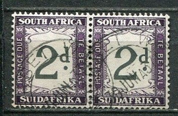 Union Of South Africa Postage Due, Südafrika Portomarken Mi# 25 Gestempelt/used - Pair - Strafport