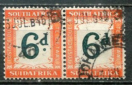 Union Of South Africa Postage Due, Südafrika Portomarken Mi# 29 Gestempelt/used - Pair - Portomarken