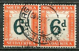 Union Of South Africa Postage Due, Südafrika Portomarken Mi# 29 Gestempelt/used - Pair - Postage Due