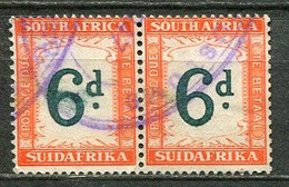 Union Of South Africa Postage Due, Südafrika Portomarken Mi# 29 Gestempelt/used - Pair - Segnatasse