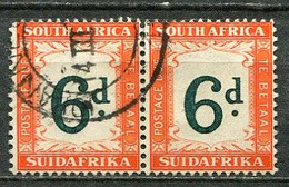 Union Of South Africa Postage Due, Südafrika Portomarken Mi# 29 Gestempelt/used - Pair - Strafport