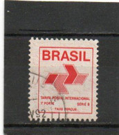 BRESIL    1990   Taxe Perçue  Y.T. N° Tarif International  Oblitéré - Timbres-taxe