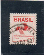 BRESIL    1990   Taxe Perçue  Y.T. N° Tarif International  Oblitéré - Strafport