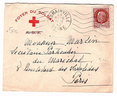 Lettre Circulée De 1942 Croix Rouge FOYER Du SOLDAT - Red Cross