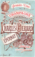 1 Carte Pliante CHAMPAGNE Charles Gerard Epernay Avec Tarif - Champagner & Sekt