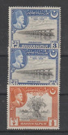 BAHAWALPUR:  1949  EFFIGY  -  LOT  3  UNUSED  STAMPS  -  YV/TELL. 18 + 1 8 + 19 - Bahawalpur