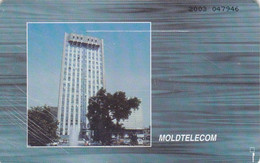 Moldova, MOL-M-16, 4th Issue (12/97),  Moldtelecom Building, Only 52.500 Issued, 2 Scans.   Code 2003 - Moldavië