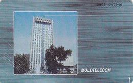 Moldova, MOL-M-16, 4th Issue (12/97),  Moldtelecom Building, Only 52.500 Issued, 2 Scans.   Code 2003 - Moldova