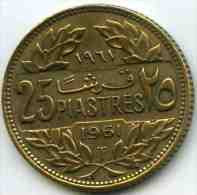 Liban Lebanon 25 Piastres 1961 KM 16.2 - Liban