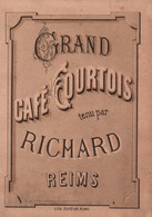 51 /REIMS / RARE CARTE PUBLICITAIRE / GRAND CAFE COURTOIS / 24 RE DE TALLEYRAND - Reims