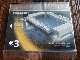 PORTUGAL   CHIPCARD  € 3,- ESSTADIO DO BESSA SEC  PORTO           MINT IN WRAPPER      **4381** - Portugal