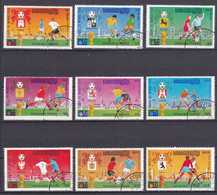 Kampuchea Khmère Coupe Du Monde De Football1974 En Allemagne Fédérale N°354E/354H Poste Aérienne N°31T/31X Oblitéré - Kampuchea