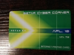 ARUBA PREPAID CARD SETAR/ CYBER AFL 10,-     Fine Used Card  **4394** - Aruba