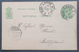 Luxemburg 1905, Ganzsache Postkarte DUDELANGE Gelaufen RHINOW - Sonstige & Ohne Zuordnung