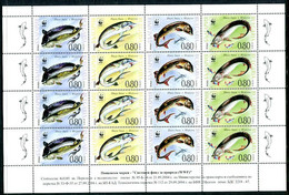 BULGARIA 2004 Sturgeons Sheetlet MNH / **.  Michel 4678-81 Kb - Neufs
