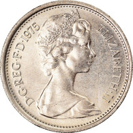 Monnaie, Grande-Bretagne, Elizabeth II, 5 New Pence, 1975, SUP, Copper-nickel - 10 Pence & 10 New Pence