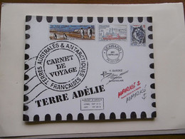 T A A F  2001   C308    NO YT 308/321 * *   CARNET DE VOYAGE TERRE ADELIE AVEC LE FEUILLET CENTRAL - Booklets