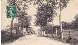 45.  COURTENAY . CPA.  LA ROUTE DE MONTARGIS. ANIMATION. ANNEE 1911  + TEXTE - Courtenay