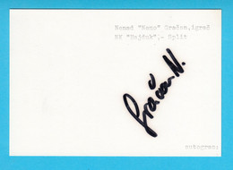 NENAD GRACAN NK Rijeka ORIG. AUTOGRAPH Yugoslavia Football Team BRONZE MEDAL On Olympic Games 1984 Autographe Autogramm - Autogramme