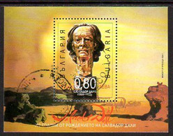 BULGARIA 2004  Salvador Dali Centenary Block Used .   Michel Block 264 - Used Stamps