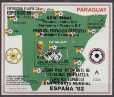 PARAGUAY  BF  ( A ) * * SURCHARGE   Cup  1982  Football Soccer Fussball Stade - 1982 – Espagne