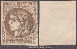 30c Bordeaux TB (Dallay N° 47 , Cote 300€) - 1870 Bordeaux Printing