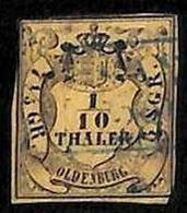 94904 -1Lb  - GERMANY Oldenburg - STAMP  -  Michel  #  4  -  USED - Oldenbourg