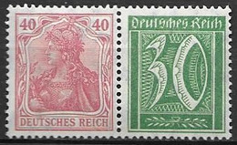 Germany 1921 - Germania And Numbers - Se-Tenant